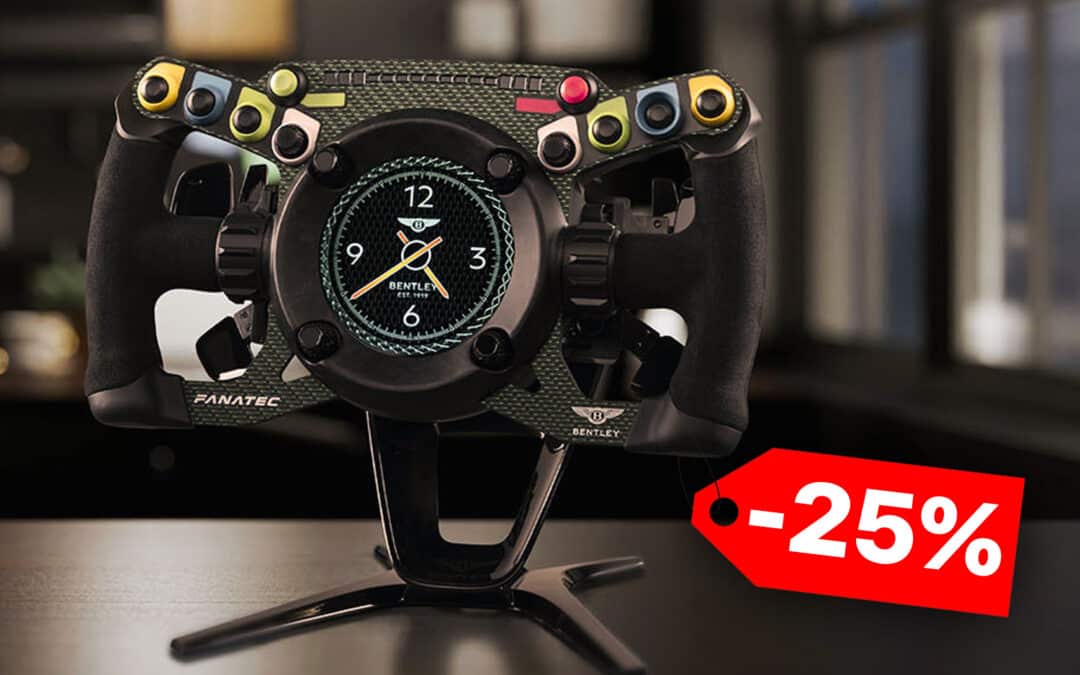 Fanatec Bentley GT3-rattet med 25 % rabat, kun indtil 18. juli