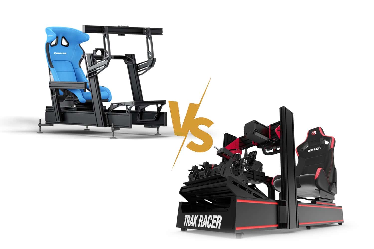 Cockpit Sim-Lab P1X Pro sammenlignet med Trak Racer TR160 V5-cockpittet